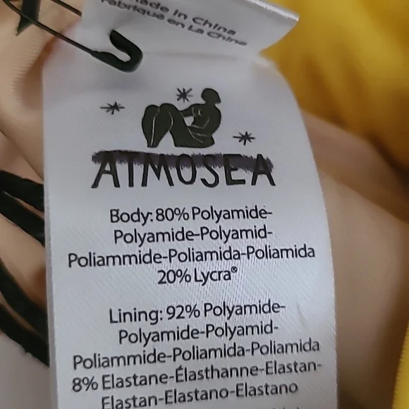 NWT $148 Free People Atmosea Sunset Surf Swim Set, 2 Piece - Brown & Yel… - Picture 16 of 16